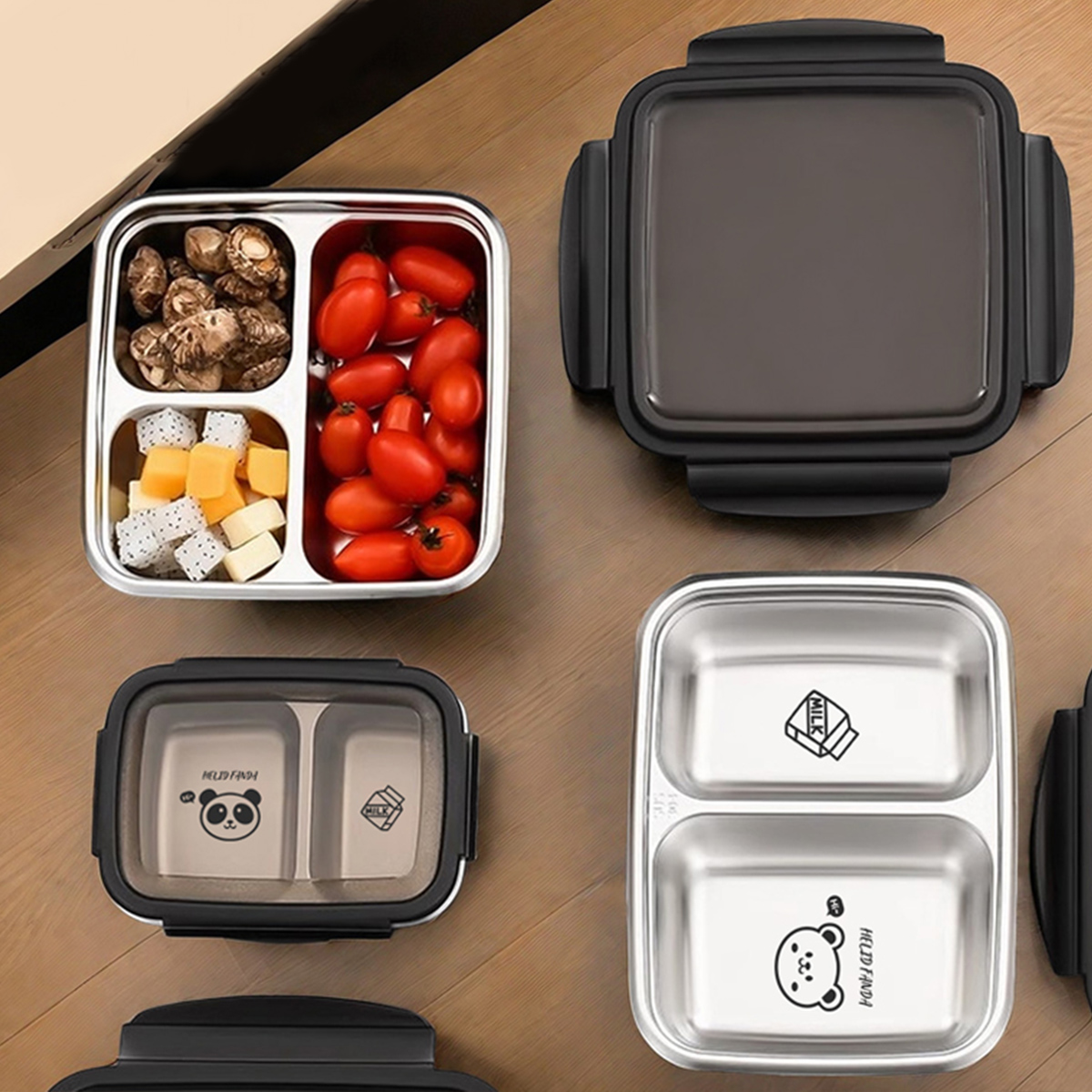 Meal Prep Bowl - WORTHBUY 2/3 przegródki Lunch Box ze