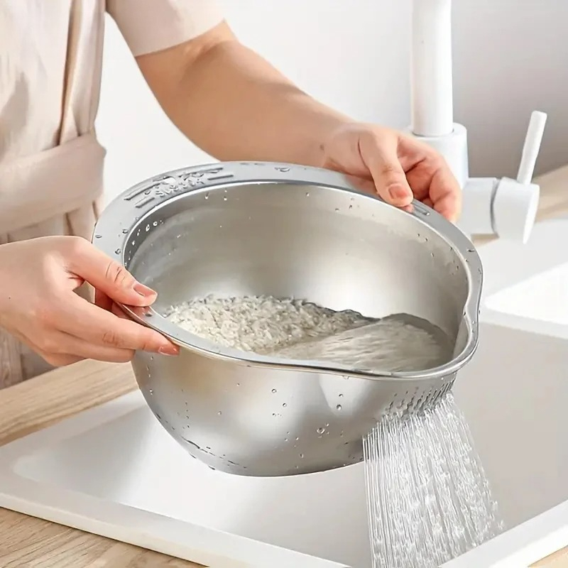 Nierdzewna miska do mycia ryżu – Meal Prep With Rice recenzja i cena